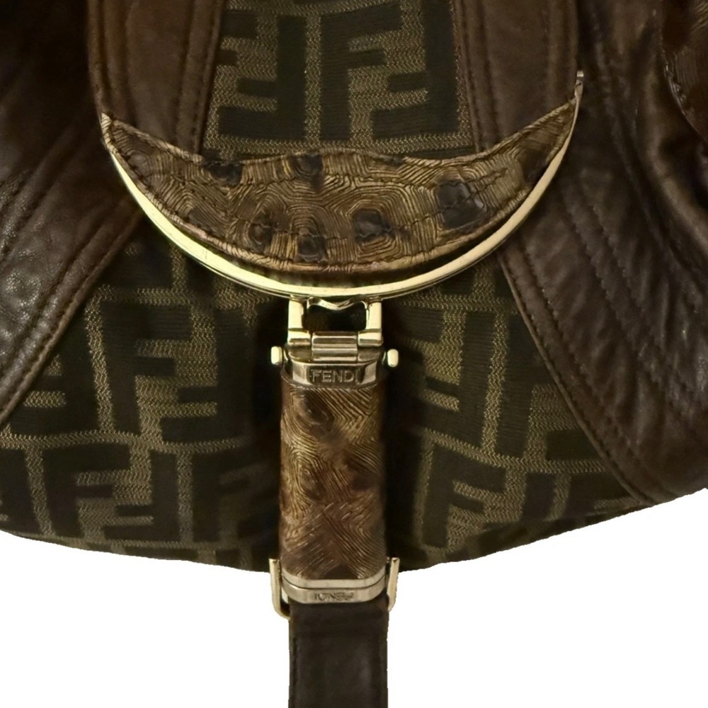 Fendi Spy Bag Zucca Canvas Brown Leather Iconic Luxury - Picture 3 of 6